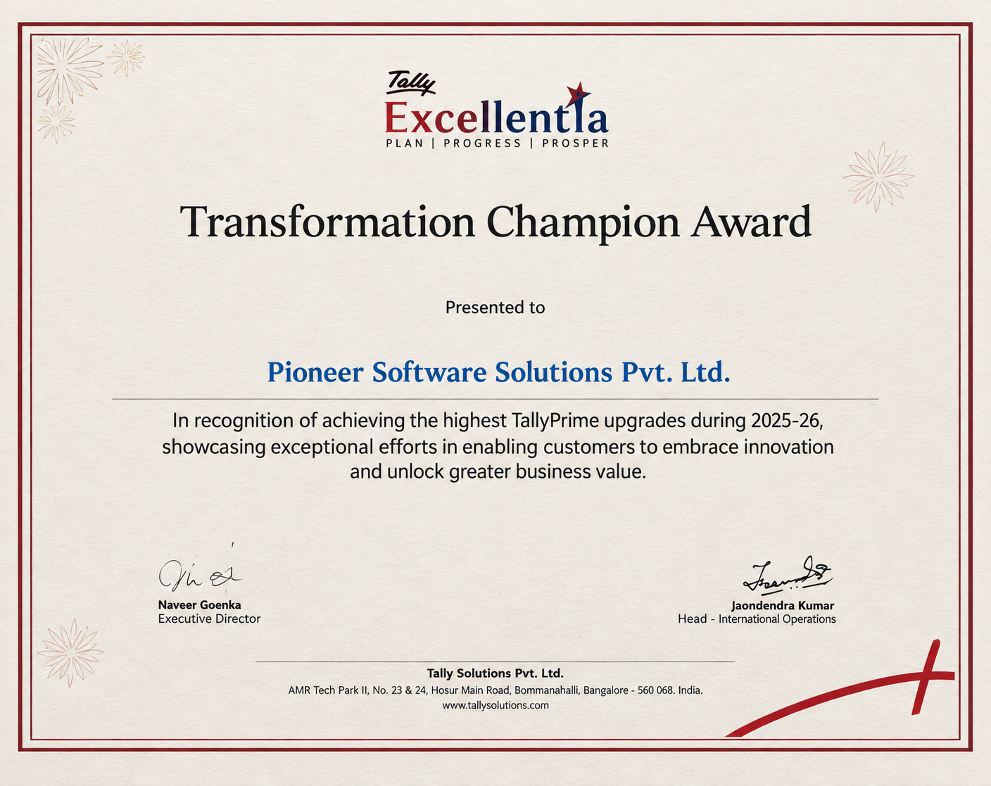 Transformations Award