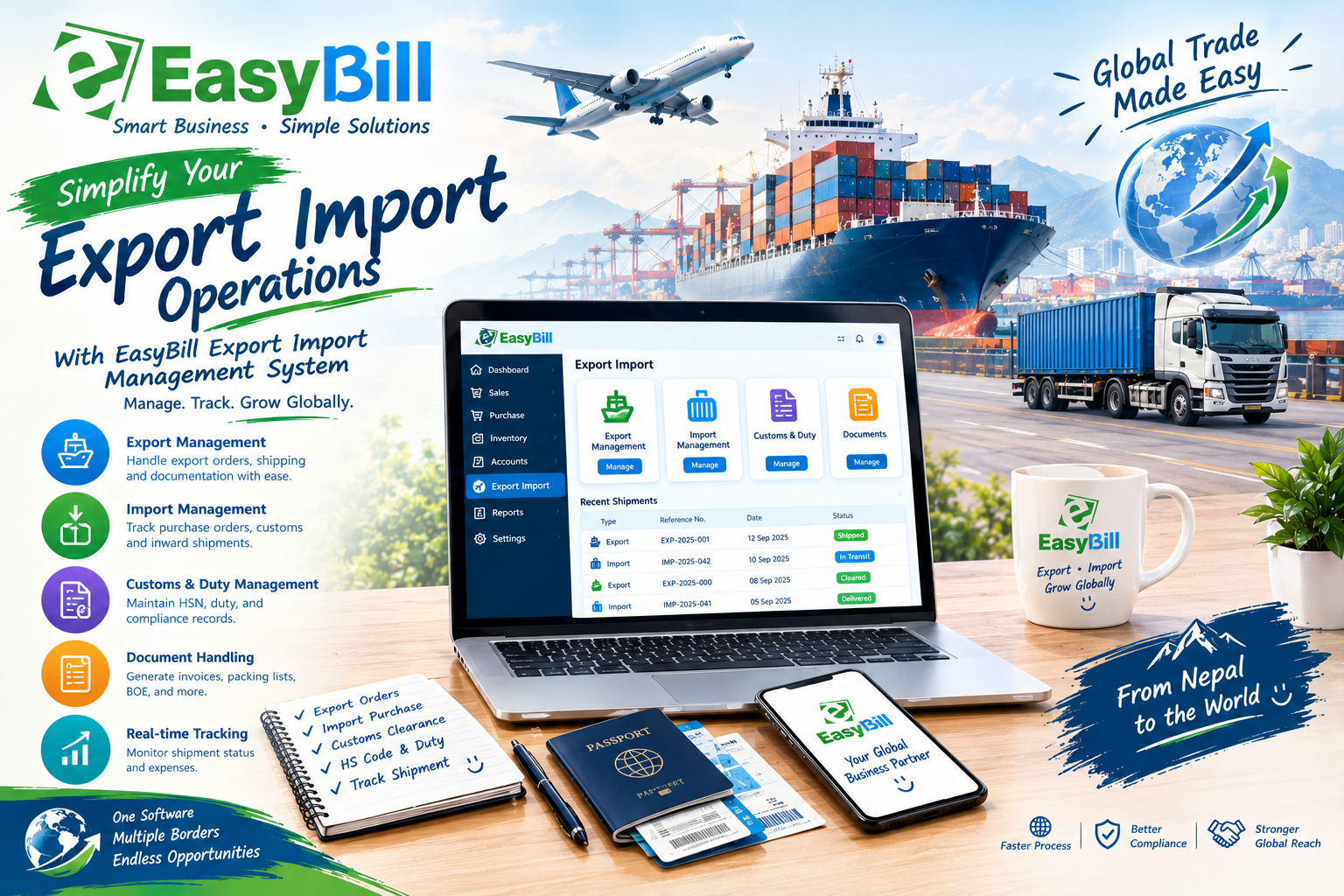 Export & Import Management System